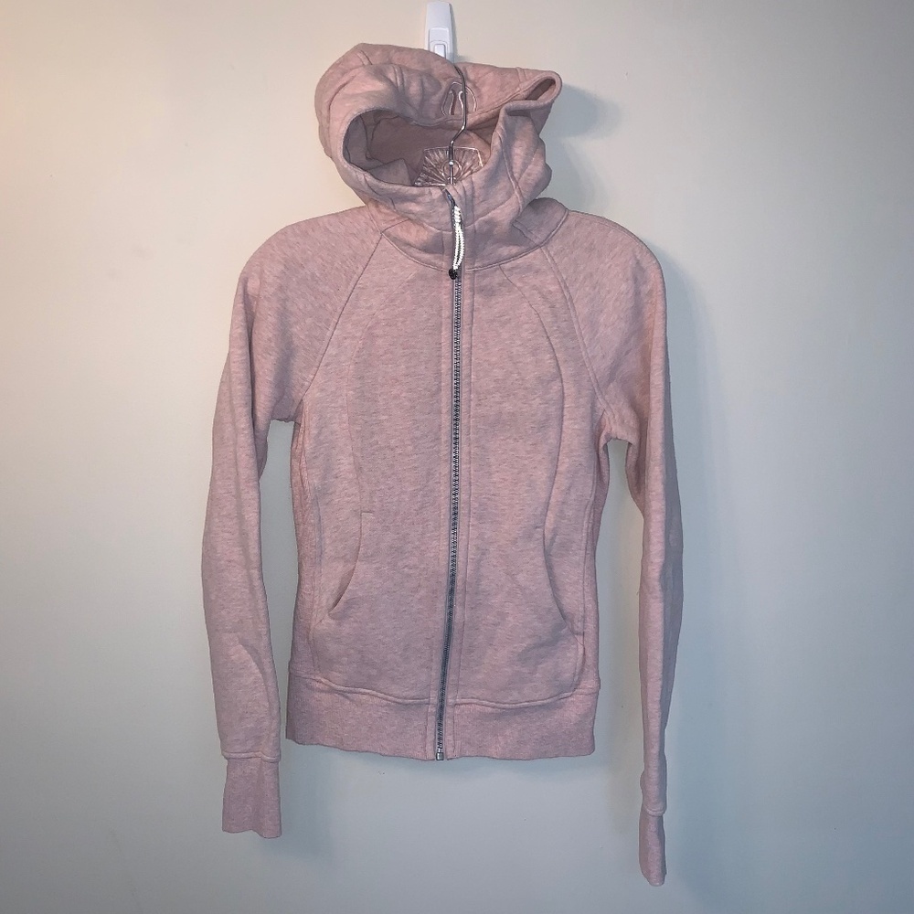 Lululemon Scuba Hoodie Light Cotton Fleece Heathered Space Dyed Vintage Mauve 2 - Picture 6 of 14